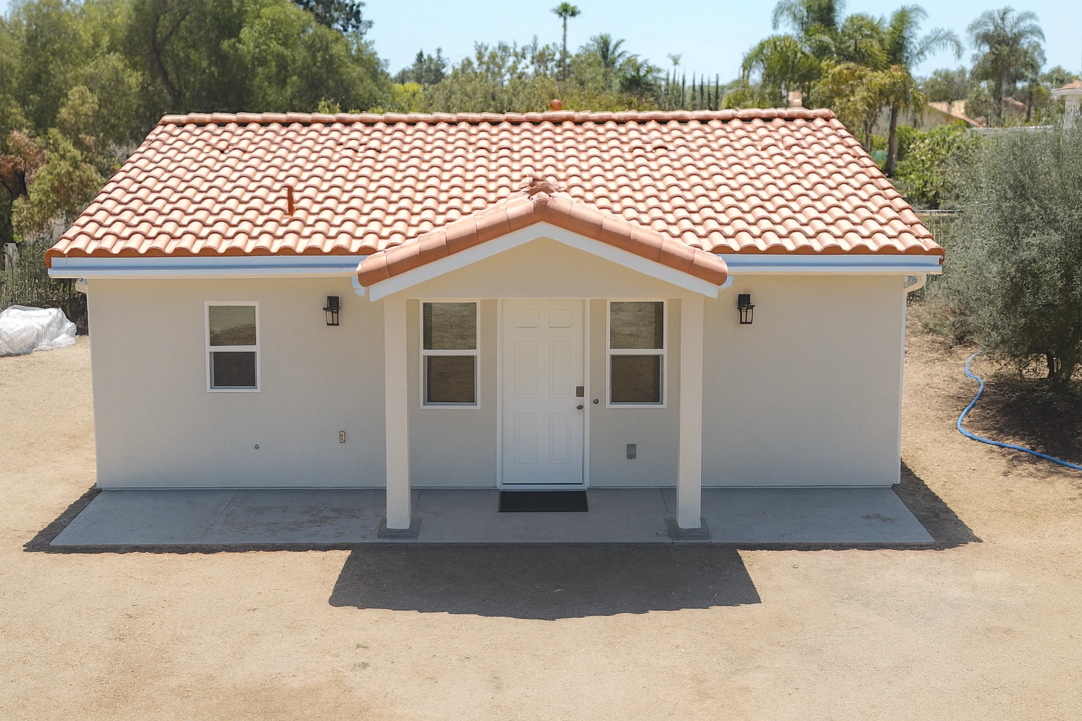Finished Harrow detached ADU exterior in Poway
