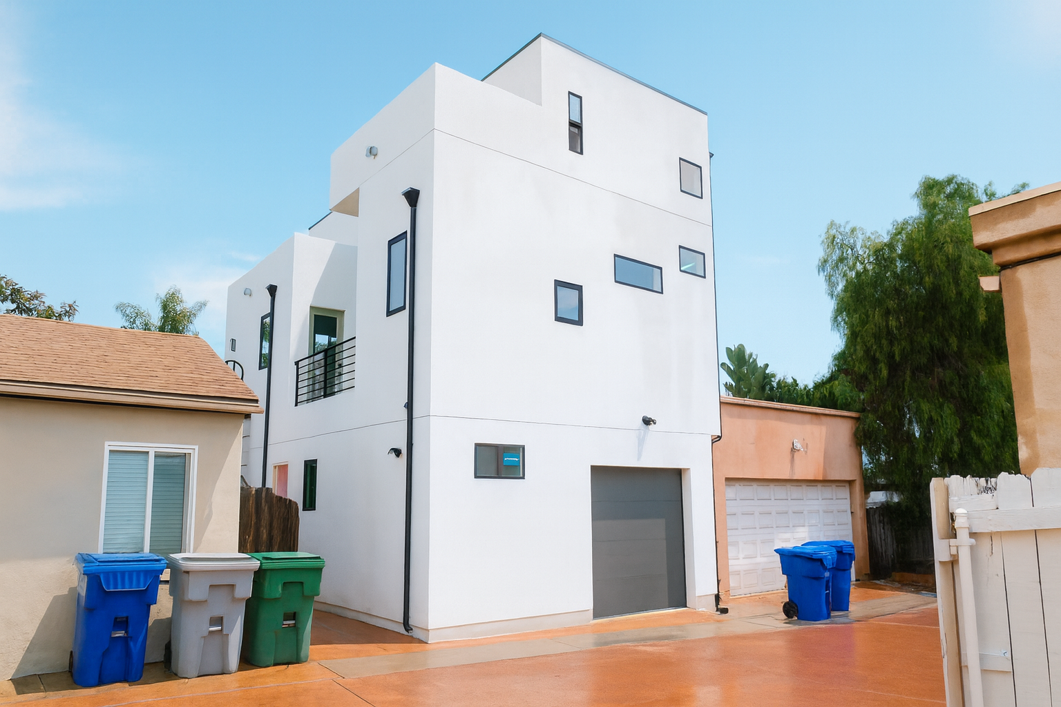 Two-story detached ADU with modern design built by CRS Builders in La Jolla San Diego