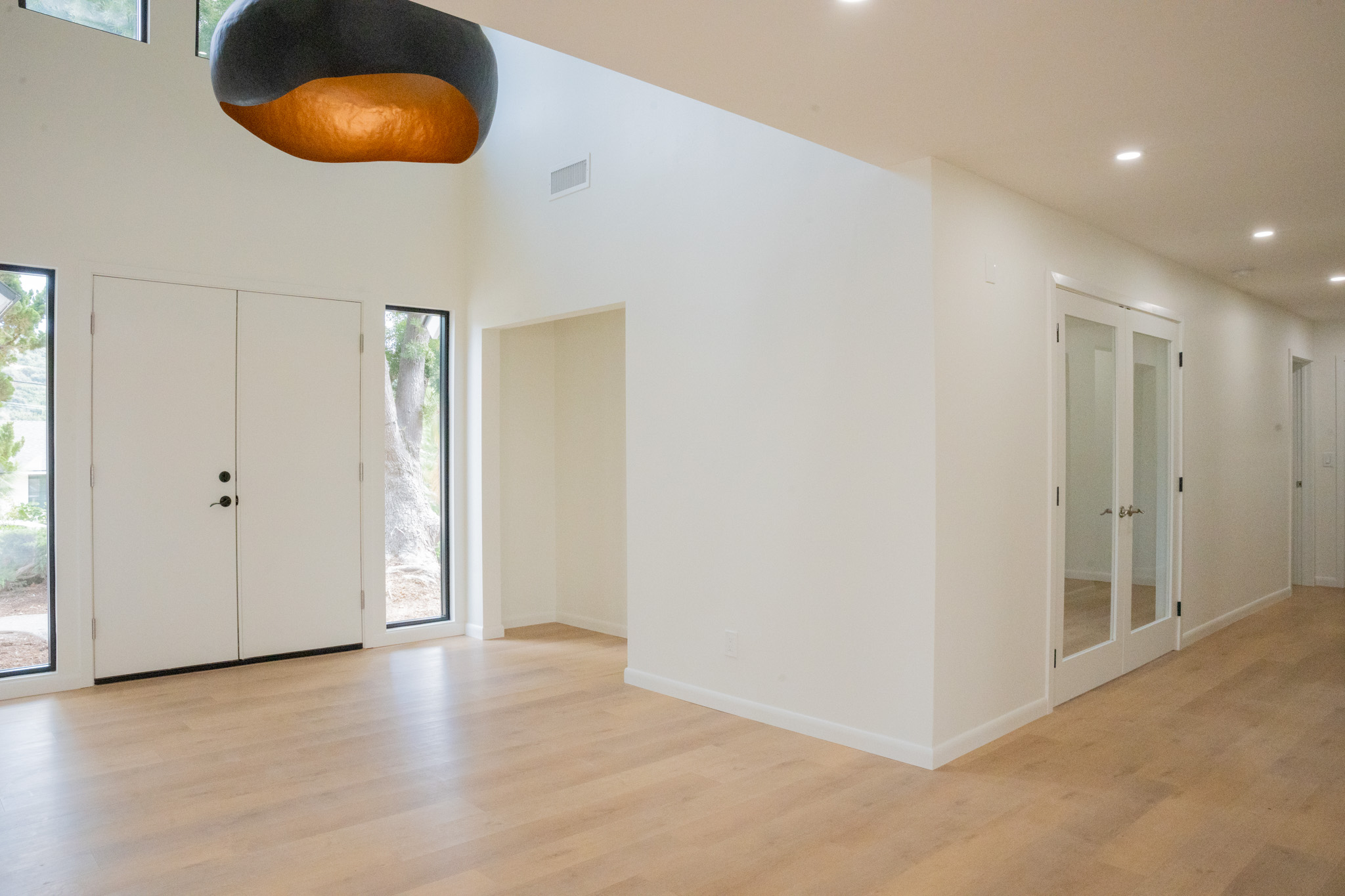 Custom home entryway in San Diego