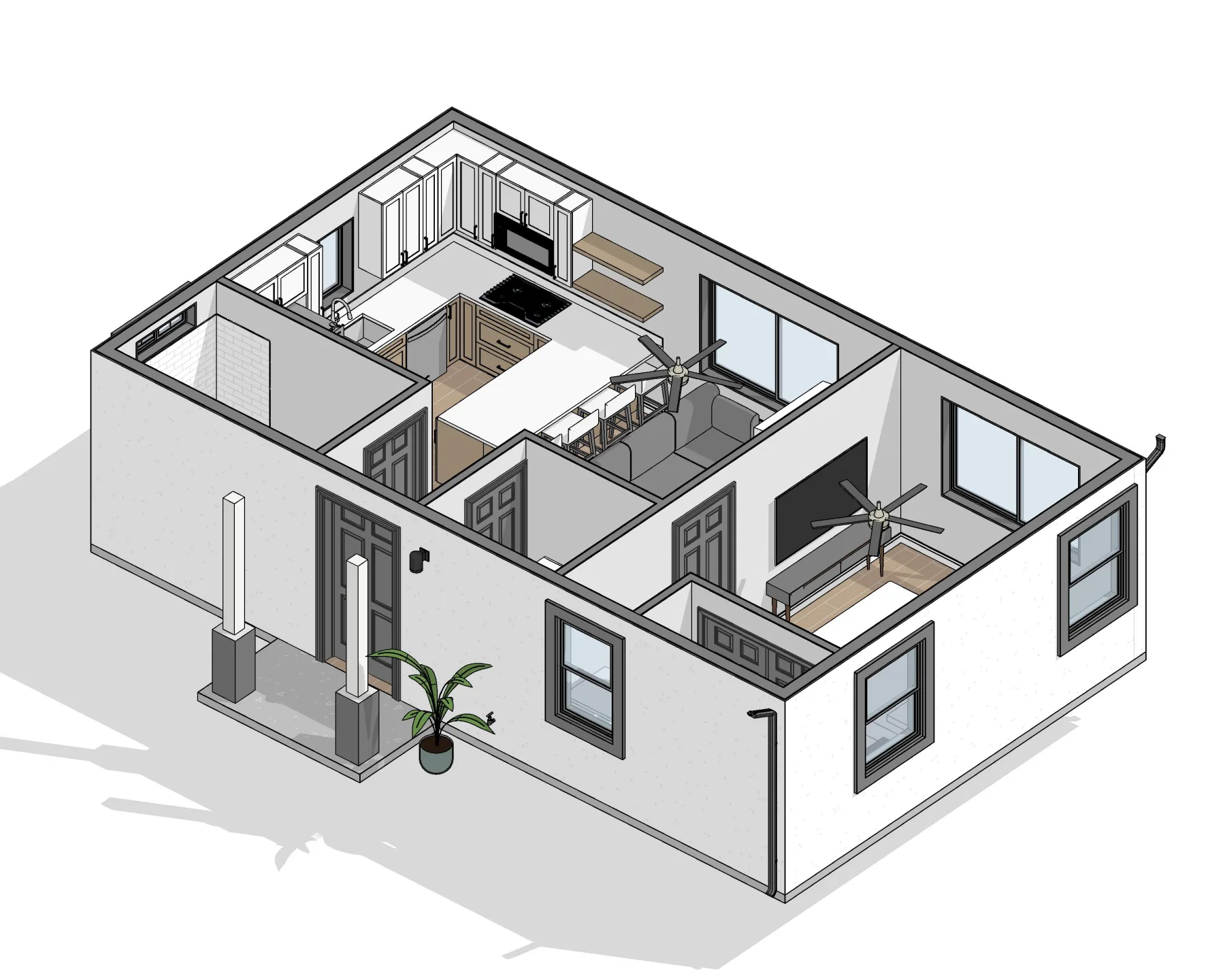 Aria 3D Isometric Model — Primary View