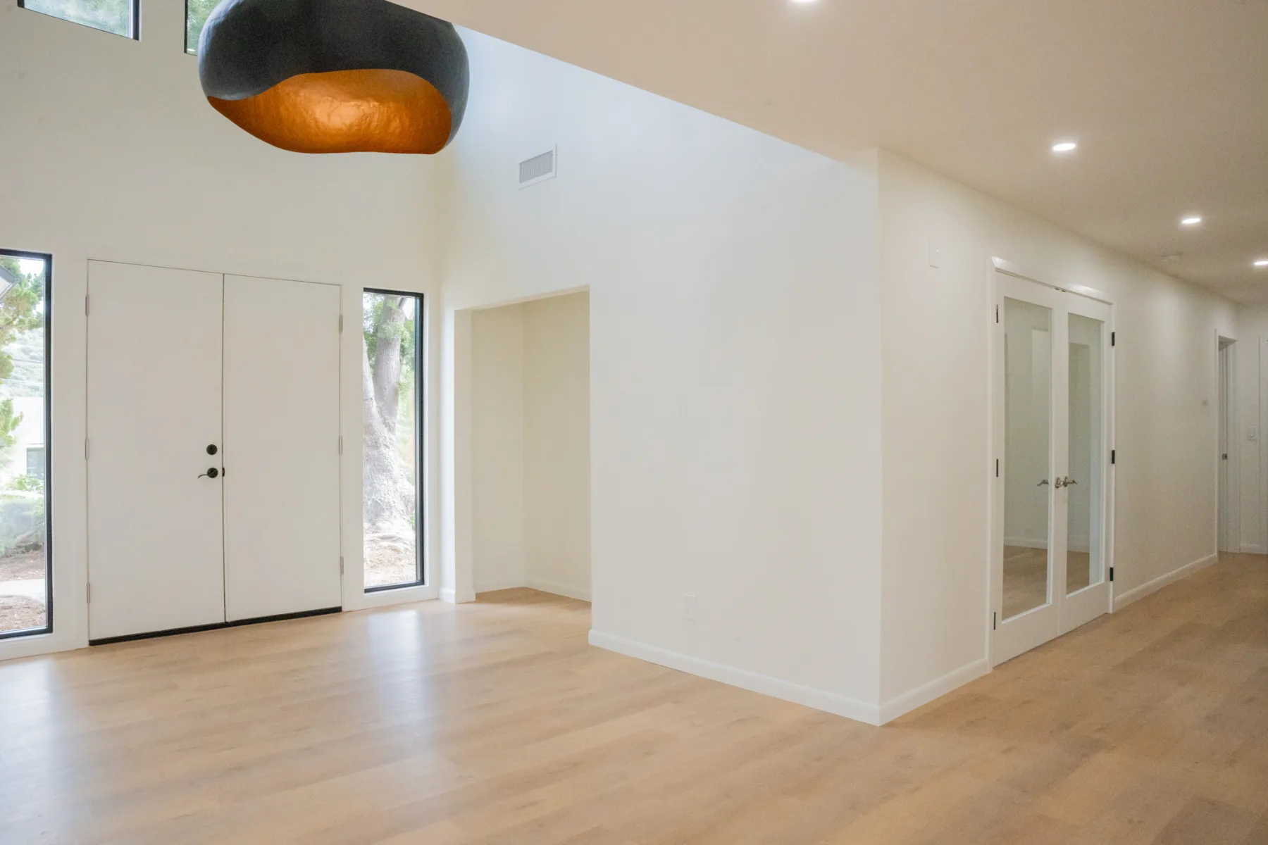 Custom home entryway in San Diego