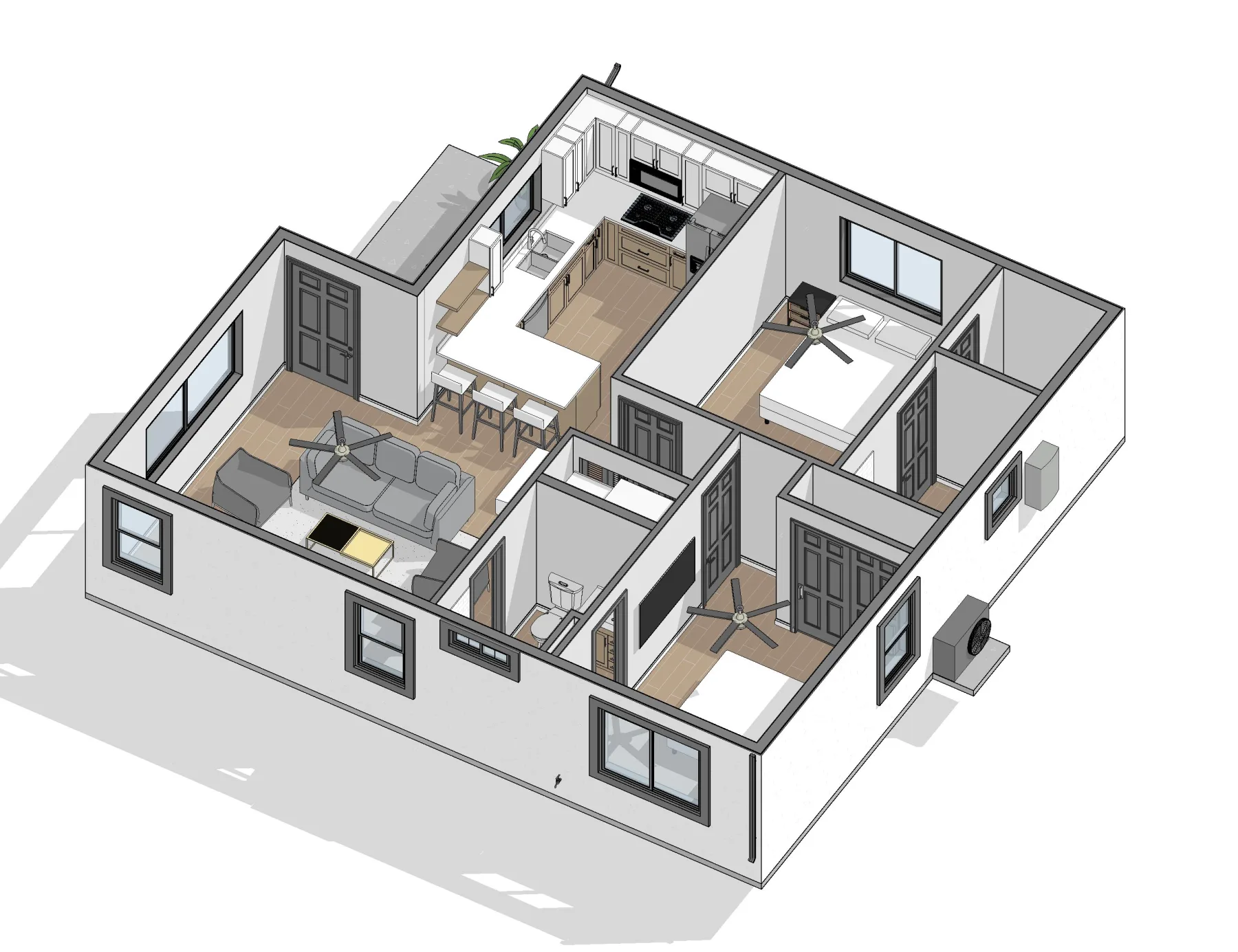 Sienna 3D Isometric Model — Primary View